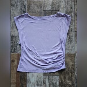 Anthropologie Twist Front Lavender Top Size Medium EUC Soft Girl Aesthetic